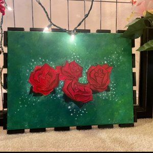 Red Roses painting